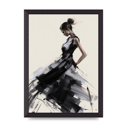 Femininitys Essence in Black on White