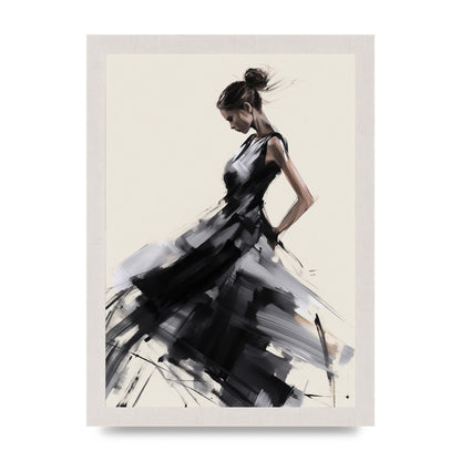 Femininitys Essence in Black on White
