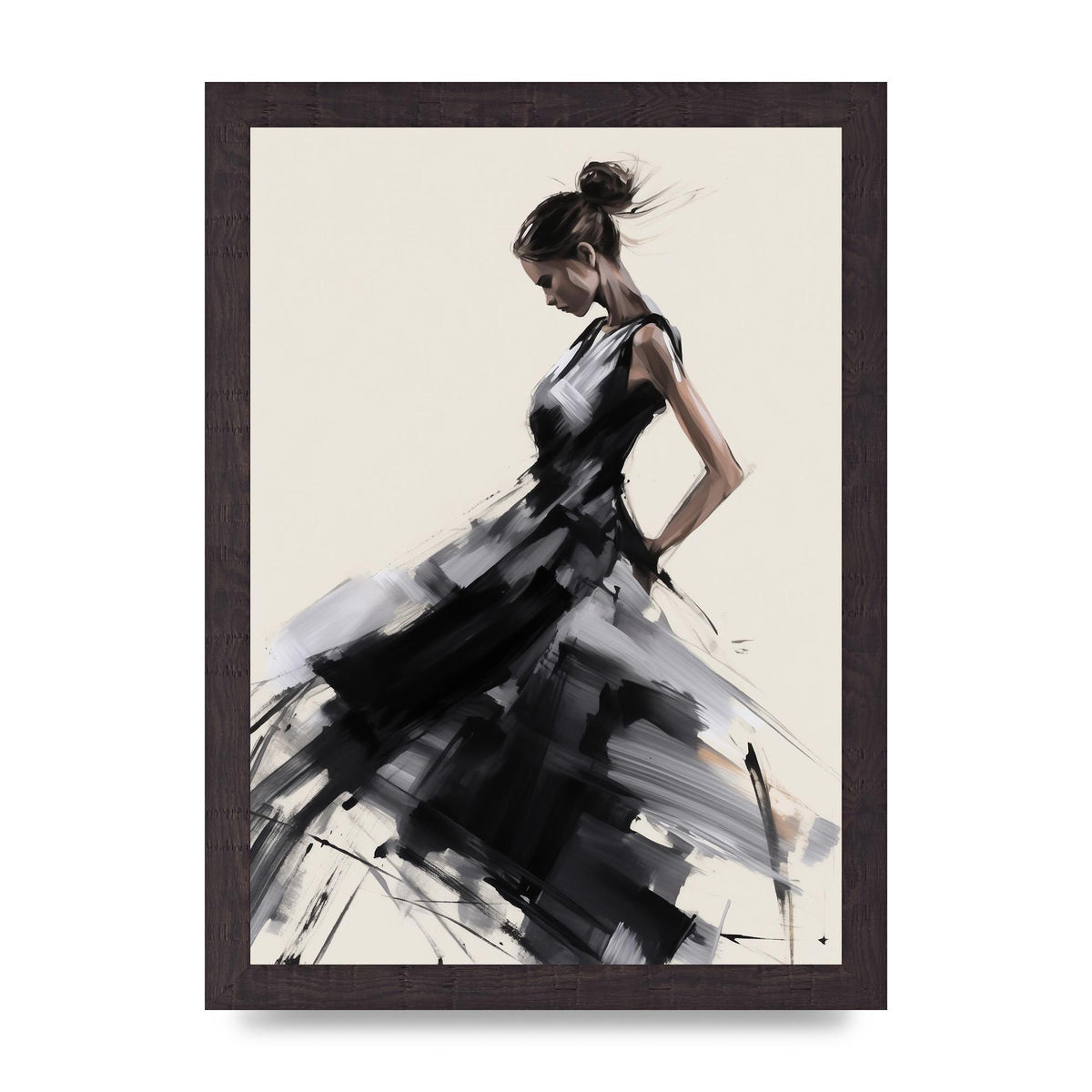 Femininitys Essence in Black on White