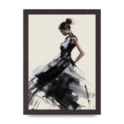 Femininitys Essence in Black on White