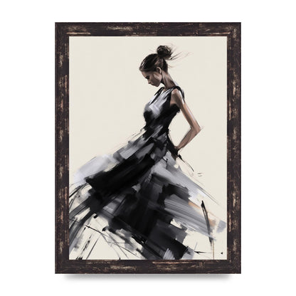 Femininitys Essence in Black on White