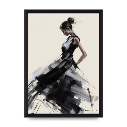 Femininitys Essence in Black on White