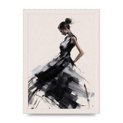 Femininitys Essence in Black on White