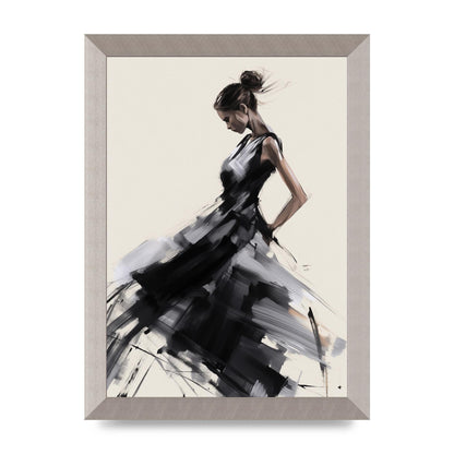 Femininitys Essence in Black on White