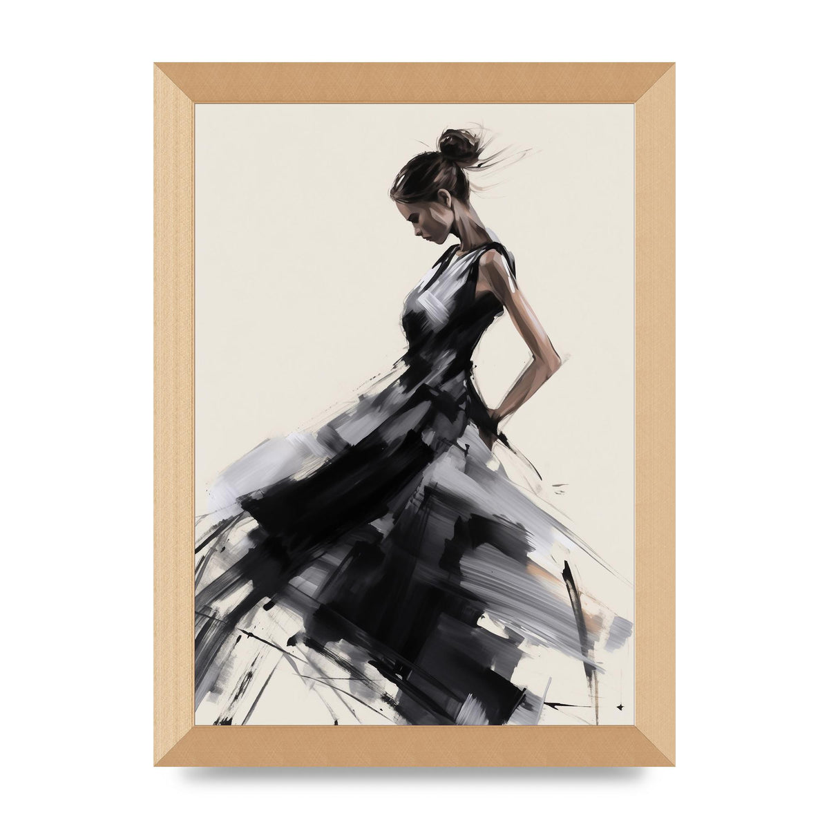 Femininitys Essence in Black on White