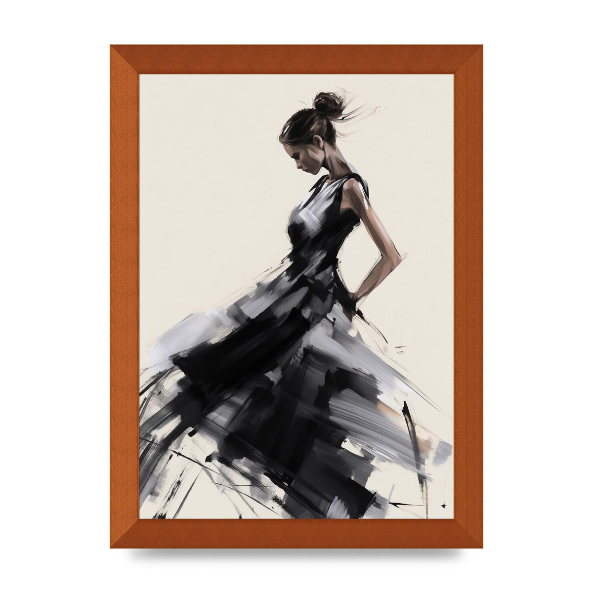 Femininitys Essence in Black on White