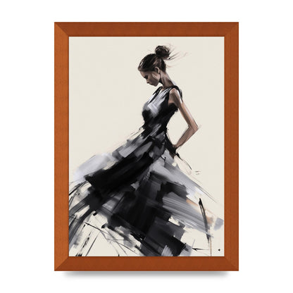Femininitys Essence in Black on White