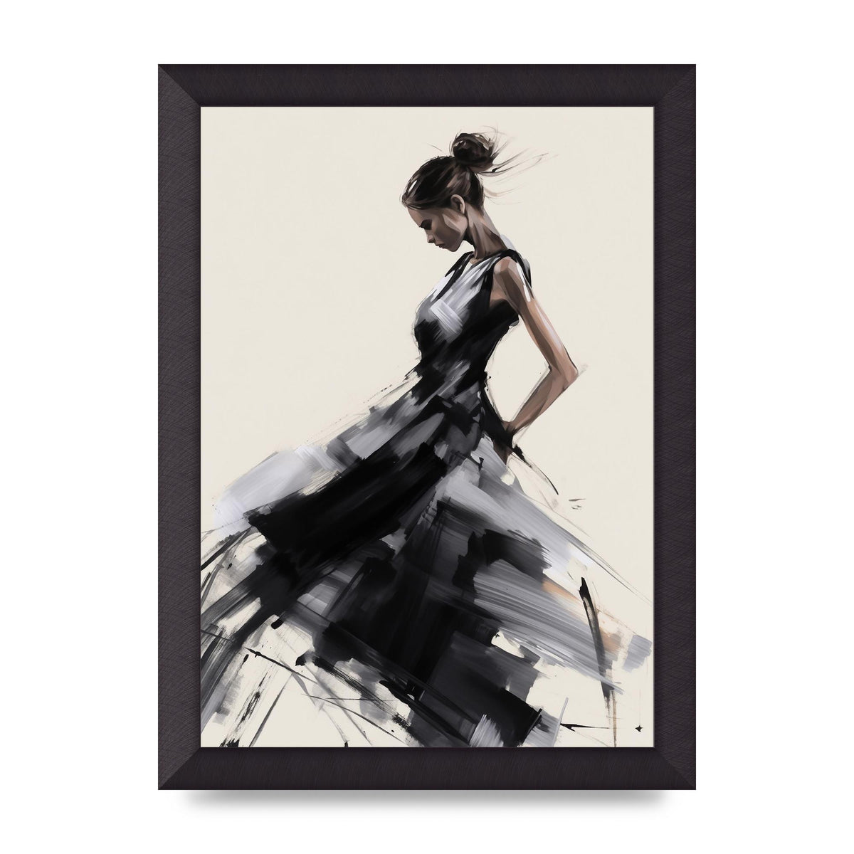 Femininitys Essence in Black on White