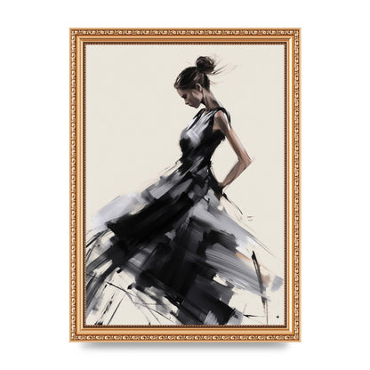 Femininitys Essence in Black on White