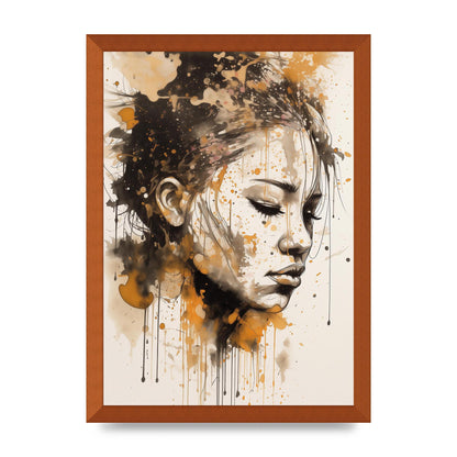 Bold Line with Ink Droplets Evoking Gaze