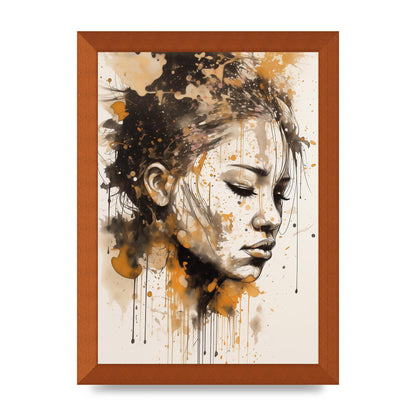 Bold Line with Ink Droplets Evoking Gaze