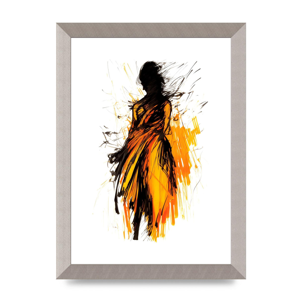 Female Form in Saffron Sketch