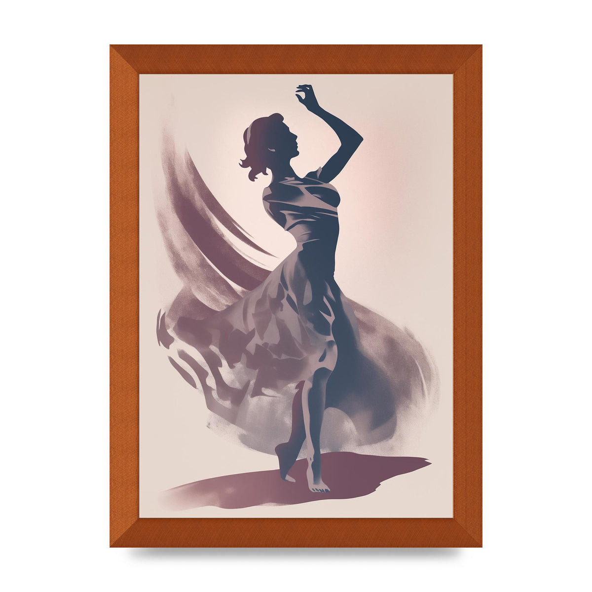 Twilight Dance Risograph with Womans Silhouette