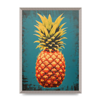 Abstract Pineapple Woodblock Print