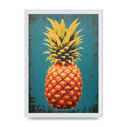 Abstract Pineapple Woodblock Print