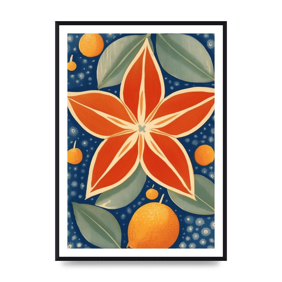 Starfruit Woodblock Artwork