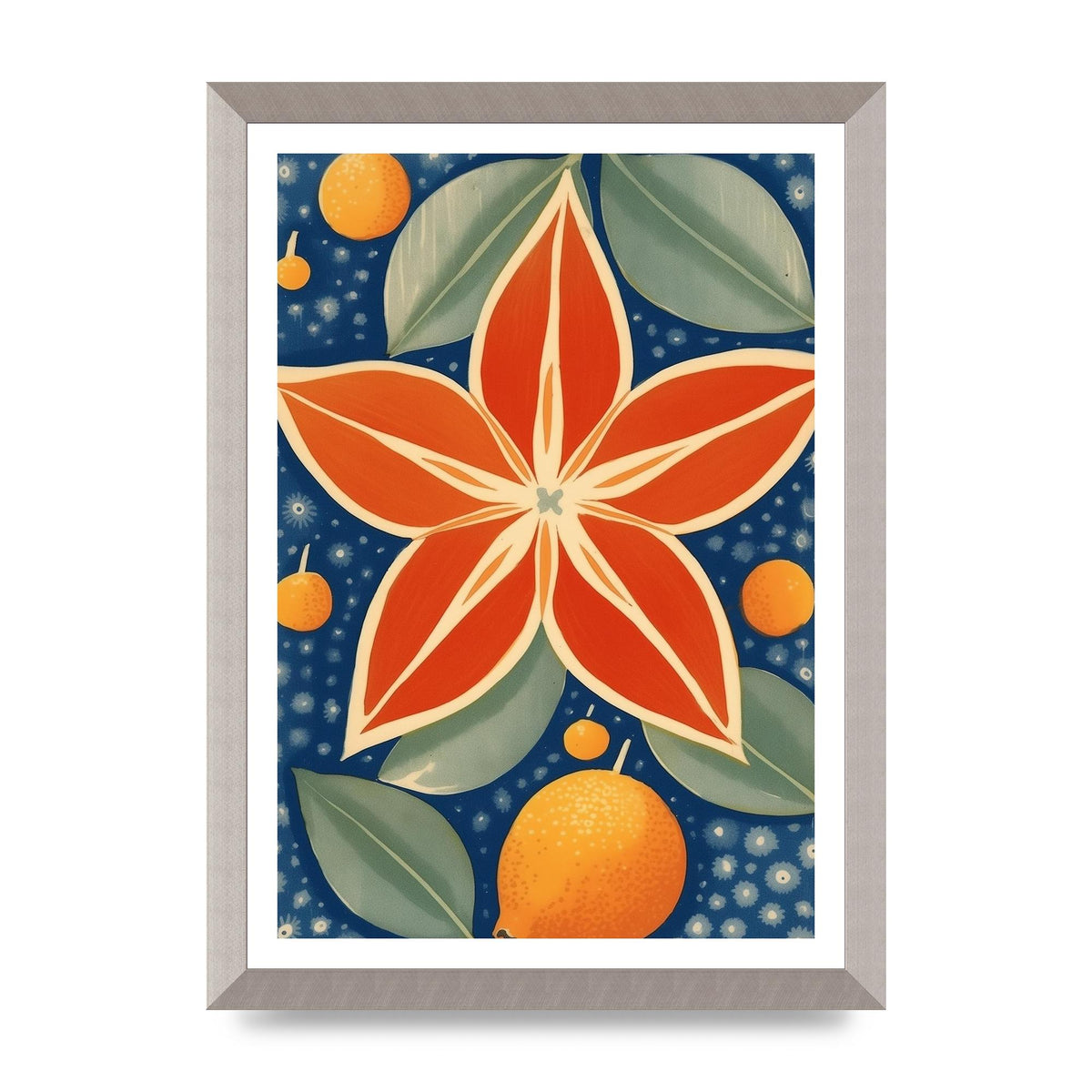 Starfruit Woodblock Artwork