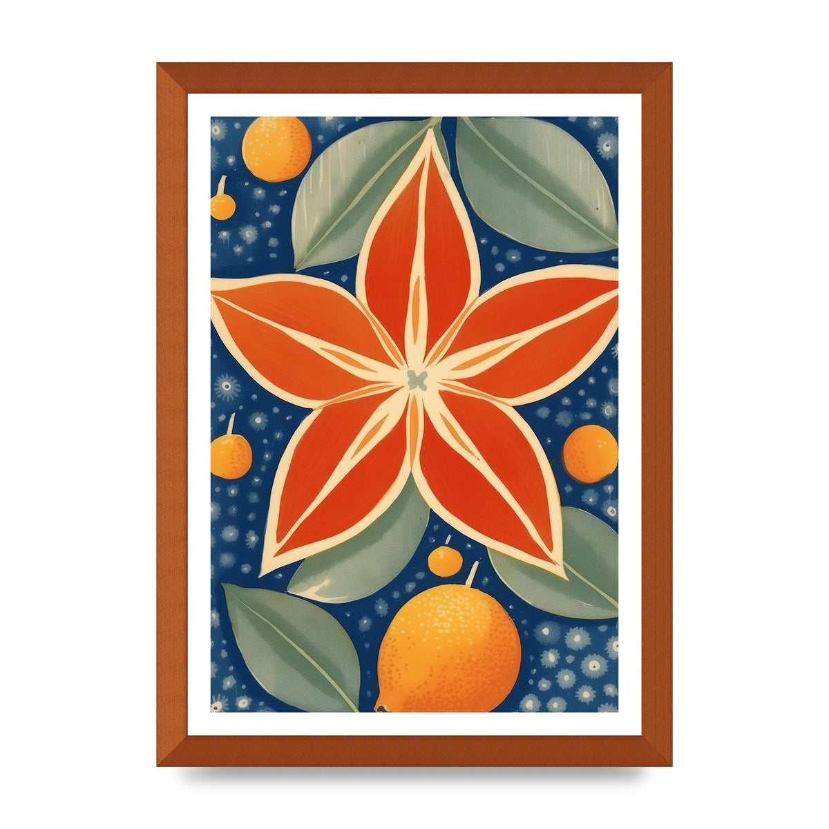 Starfruit Woodblock Artwork