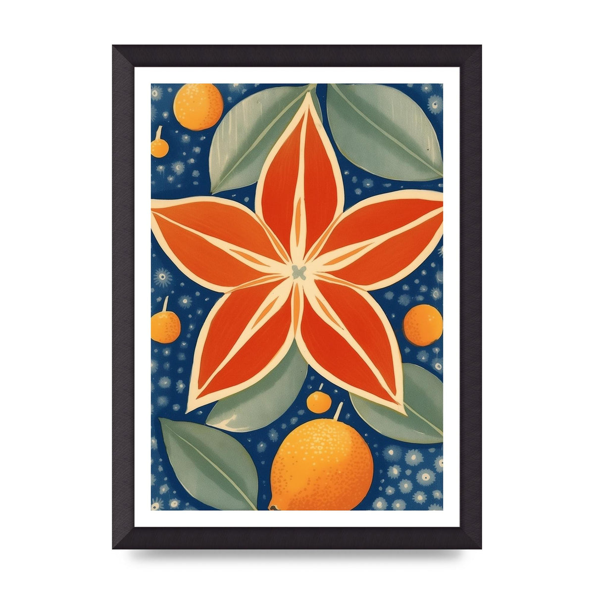 Starfruit Woodblock Artwork