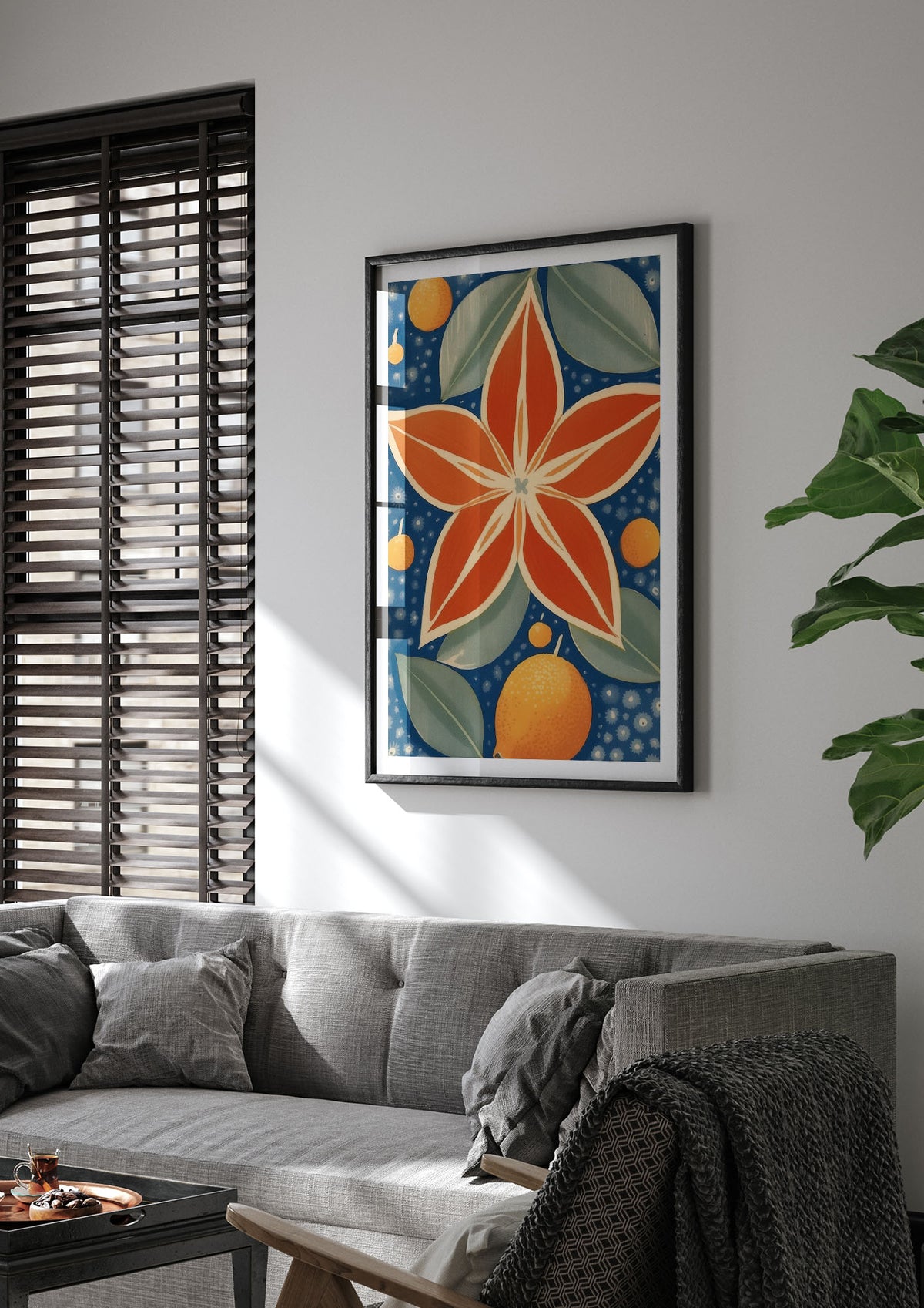 Starfruit Woodblock Artwork