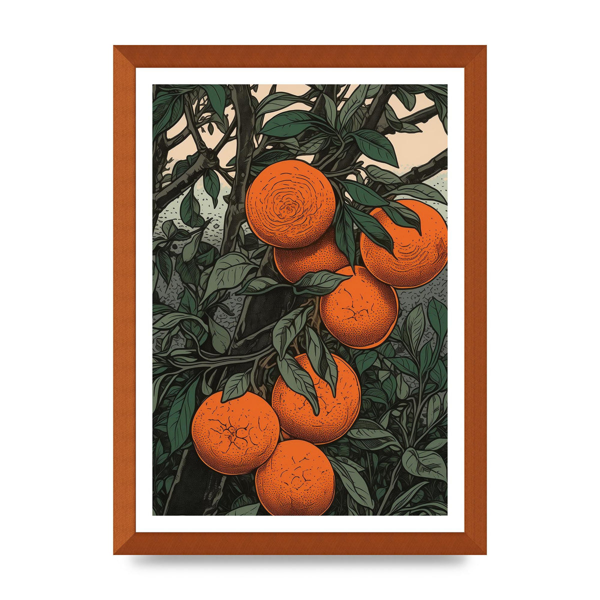 Orange Essence Revealed in Woodblock