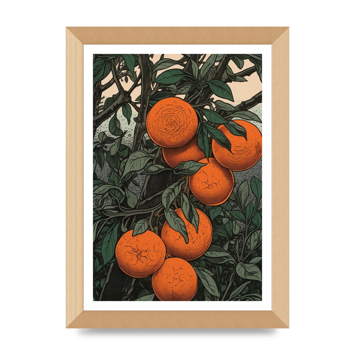Orange Essence Revealed in Woodblock