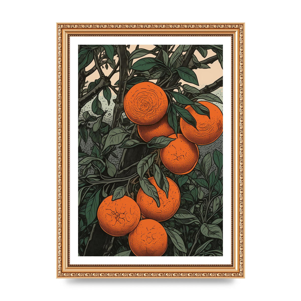 Orange Essence Revealed in Woodblock