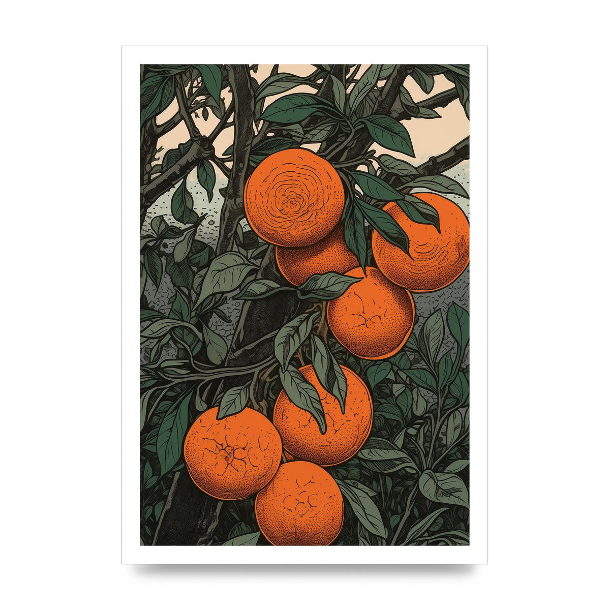 Orange Essence Revealed in Woodblock
