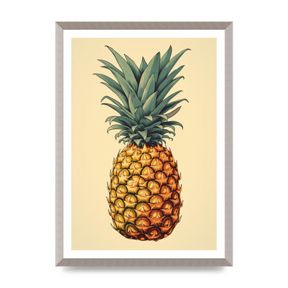 Captivating Pineapple Woodblock Rendition