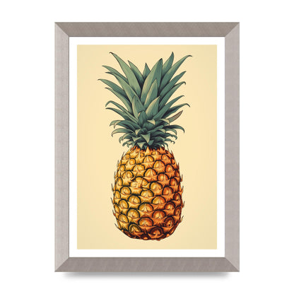 Captivating Pineapple Woodblock Rendition