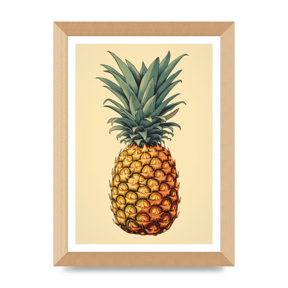 Captivating Pineapple Woodblock Rendition