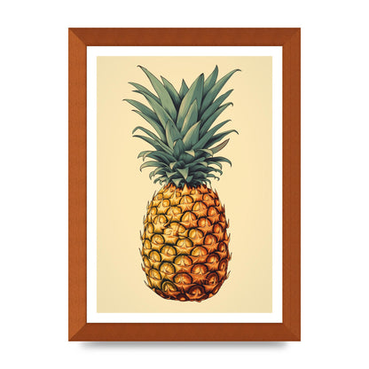 Captivating Pineapple Woodblock Rendition