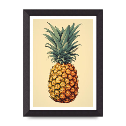Captivating Pineapple Woodblock Rendition
