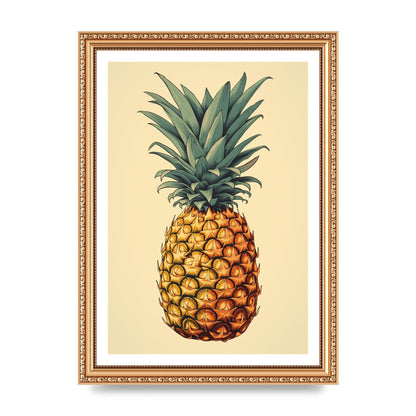 Captivating Pineapple Woodblock Rendition