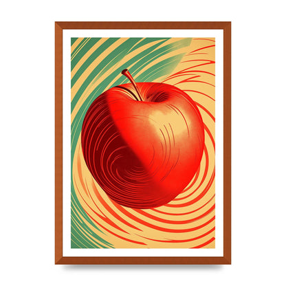 Apples Form and Shade in Risograph