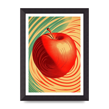 Apples Form and Shade in Risograph