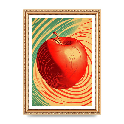Apples Form and Shade in Risograph