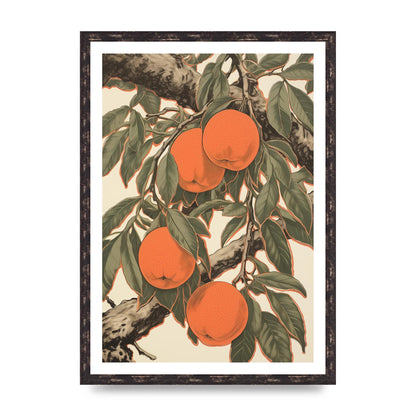 Peach Softness in Woodblock Lines