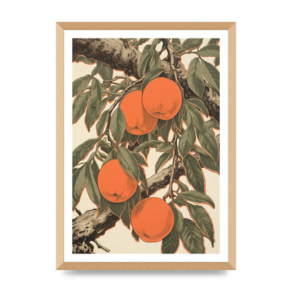 Peach Softness in Woodblock Lines