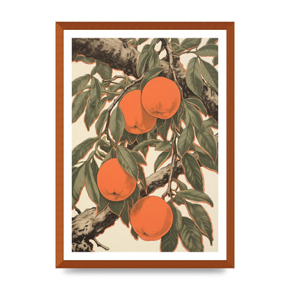Peach Softness in Woodblock Lines