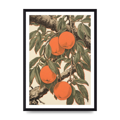 Peach Softness in Woodblock Lines