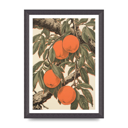 Peach Softness in Woodblock Lines