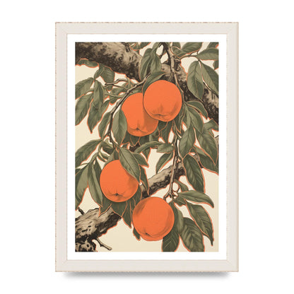 Peach Softness in Woodblock Lines
