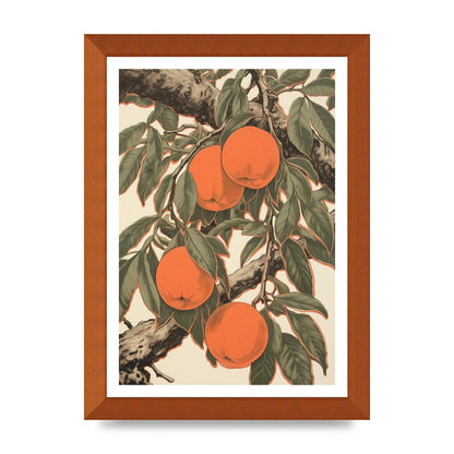 Peach Softness in Woodblock Lines