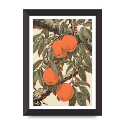 Peach Softness in Woodblock Lines