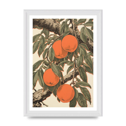 Peach Softness in Woodblock Lines
