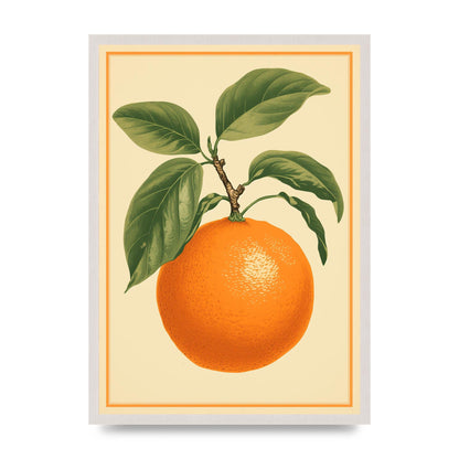 Artistic Orange in Minimalist Woodblock