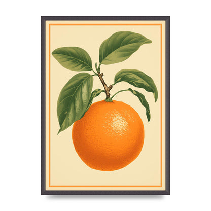 Artistic Orange in Minimalist Woodblock