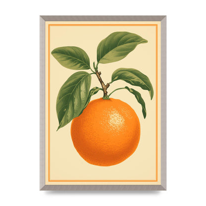 Artistic Orange in Minimalist Woodblock