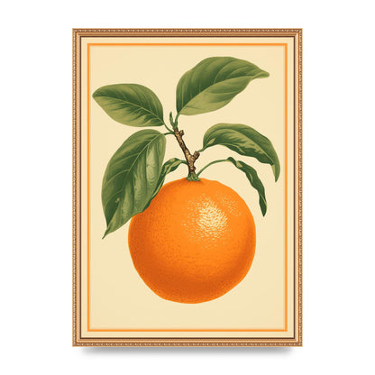 Artistic Orange in Minimalist Woodblock